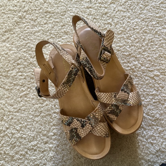 Kork-Ease x Free People Elysse Platform Suede Leather 70s Bohemian Sandals - Picture 2 of 5